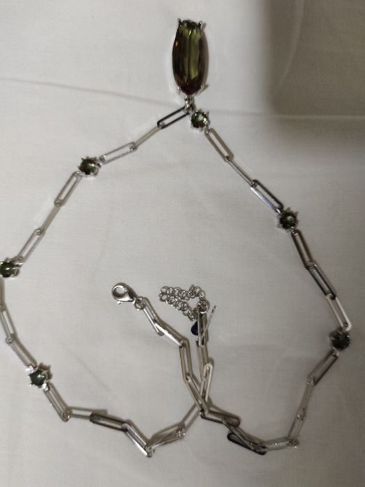 Цепочка серебряная с камнем СУЛТАНИТ.Т