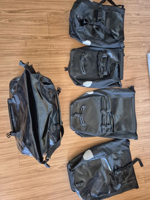 Комплект водоустойчиви дисаги Ortlieb (2x20L + 2x25L + Сак 31L) + Алуминиев Багажник!