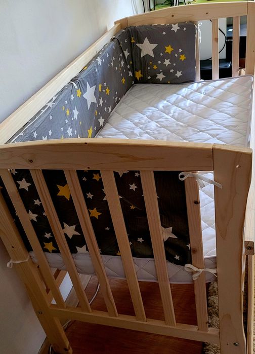 Pătuț bebe plus saltea microfibre