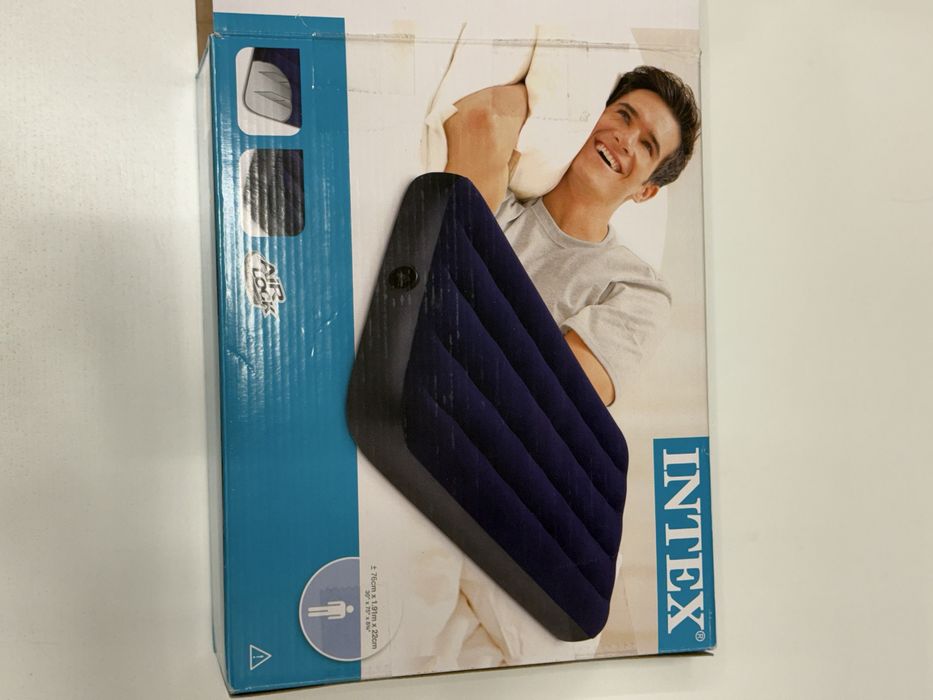 Intex надуваем матрак 76x191x22 см + помпа Double Quick III S – комплект
