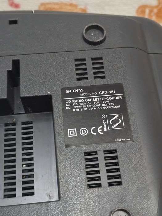 Radiocasetofon Sony, stare bună