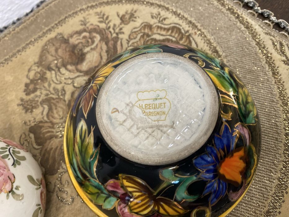 Порцеланов комплект 2 броя Hebequet Quaregnon Белгия 1950-те