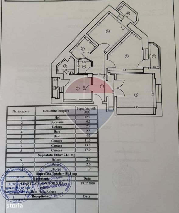 Apartament 3 camere vânzare în zona Capitol Constanta vedere la mare — fotografia 3