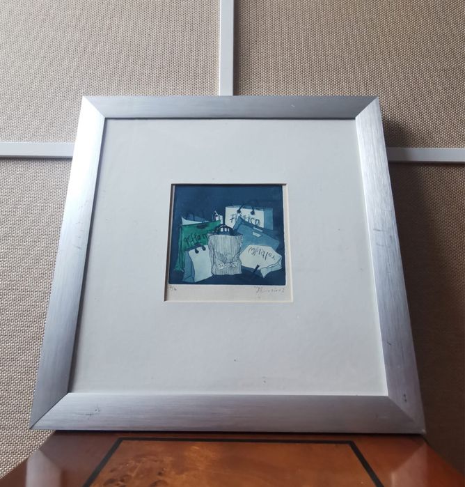 Антикварна картина авторска номерирана лимитирана подписана датирана