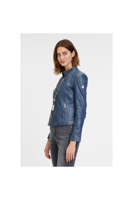 Geaca de Piele Dama Mauritius Albastra GWAlice