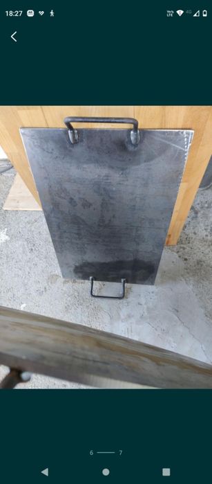 Plita otel gros/disc fonta cu striatii pt gratar carne legume