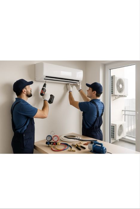 Установка кондиционера Ремонт Заправка Очистка Обслуживание Кондер