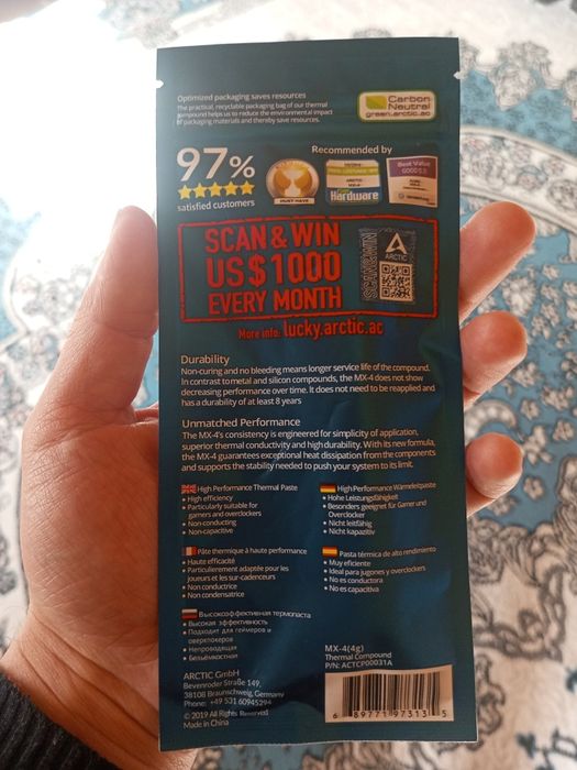 Termopasta Arctic MX-4 (4/8/20 g)