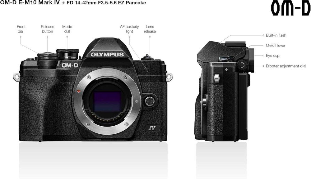 Aparat Foto Olympus OM DE-M10-Mark IV + microsd 128 gb sigilat