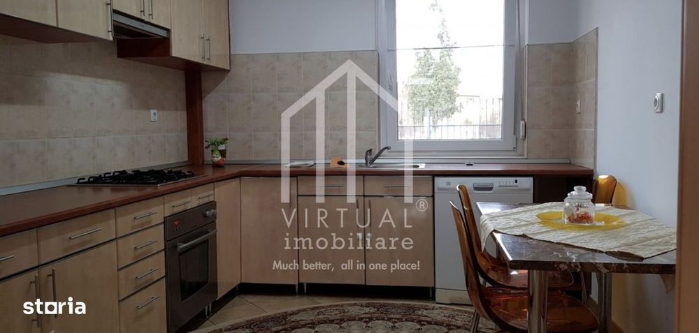 Casa de inchiriat in zona Trei Stejari, 3 dormitoare, 2 bai, garaj