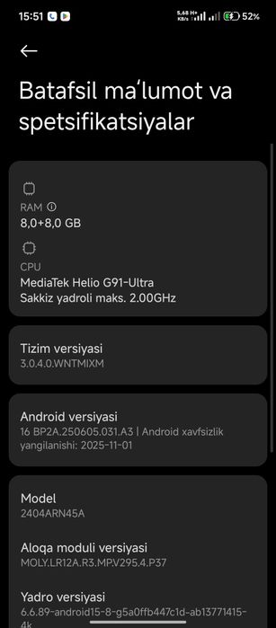 Redmi 13 abmen faqat