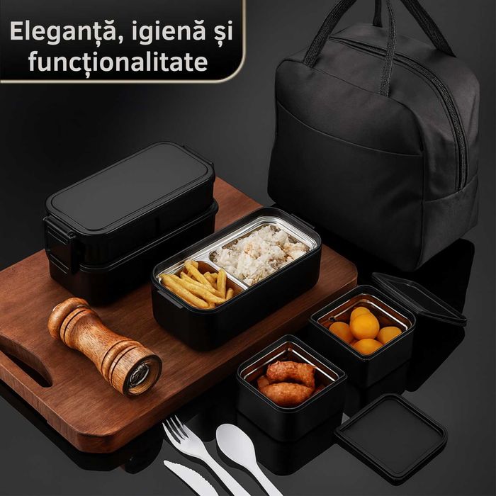 Set caserole din inox +  CADOU ghizdan termo-rezistent