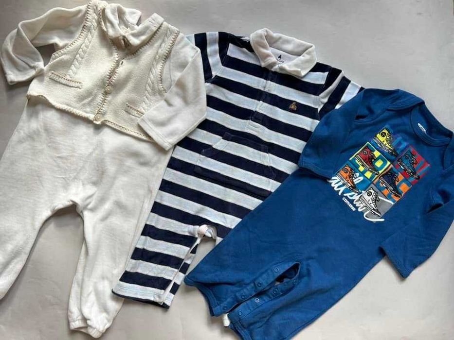 Лот дрехи за момче 6-12 м. – сетове Mamas & Papas, IKKS, GAP, Mothercare