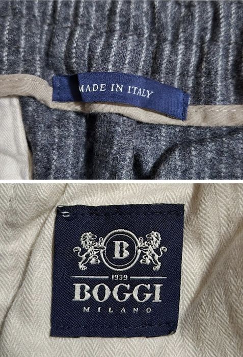 Pantaloni Lux Boggi Milano, Lână Premium, Slim Fit, Bărbați - 48