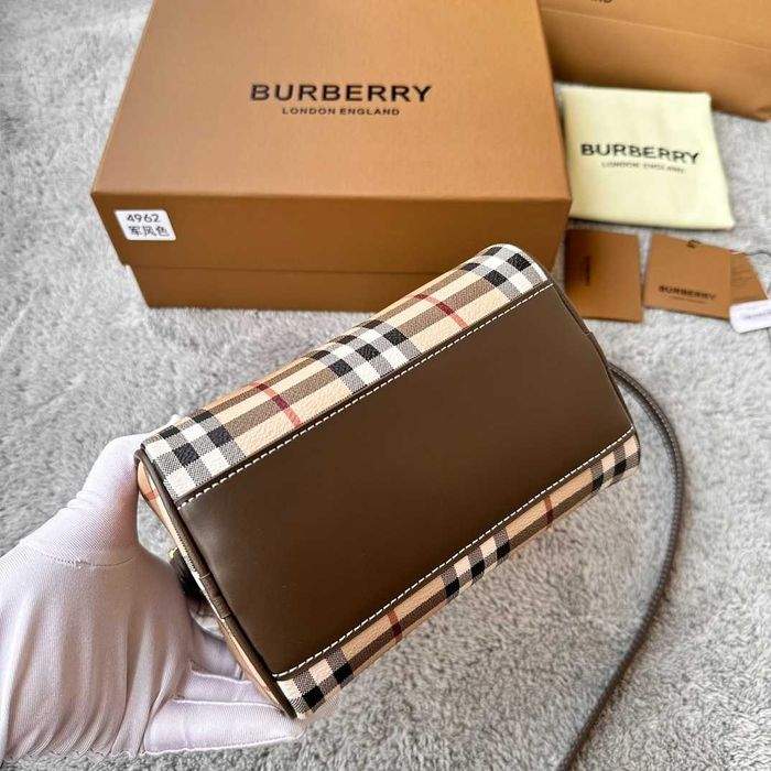 Mini Check Bowling Bag Burberry