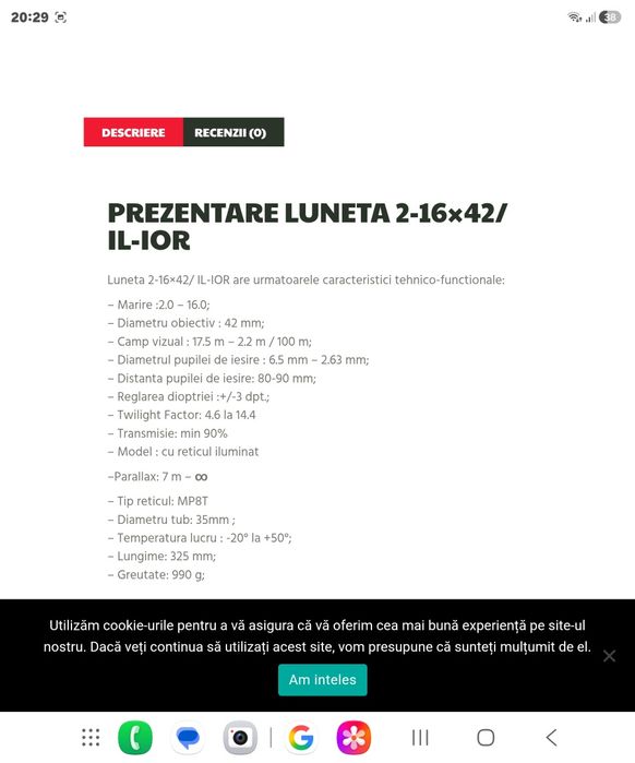 Vand lunetă IOR - made in România