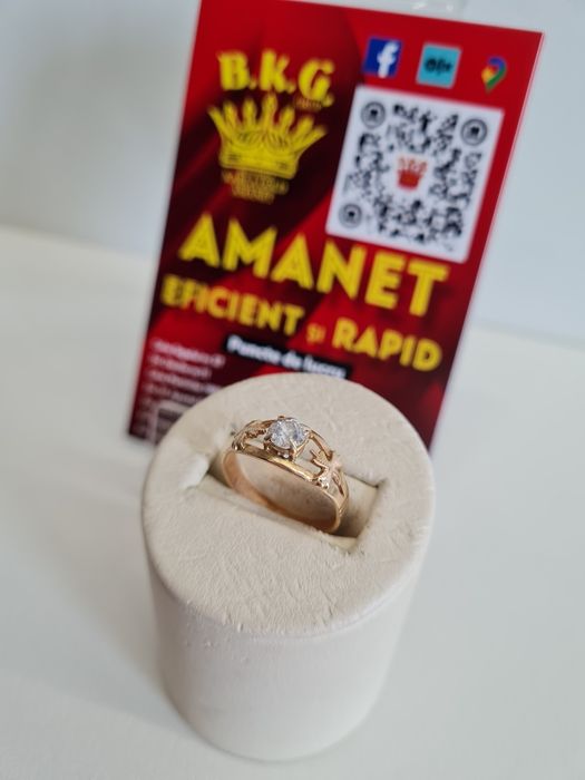 Inel de aur de 14k cu briliant Amanet BKG