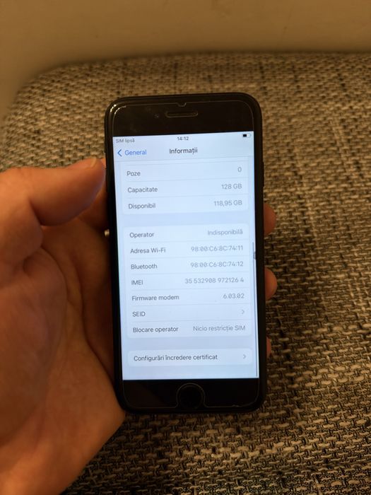 Apple iPhone 7 128GB Black – Baterie 85% grad B