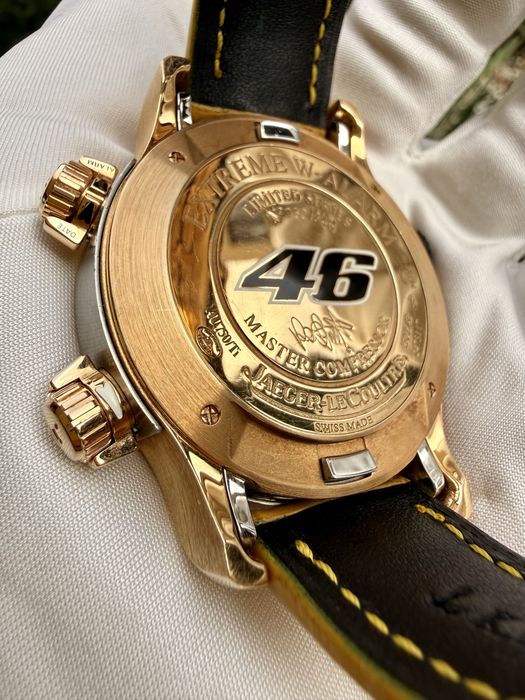 Ceas Jaeger-LeCoultre JLC Aur Roz 18K Master Compressor Extreme W-Alarm 46mm impecabil