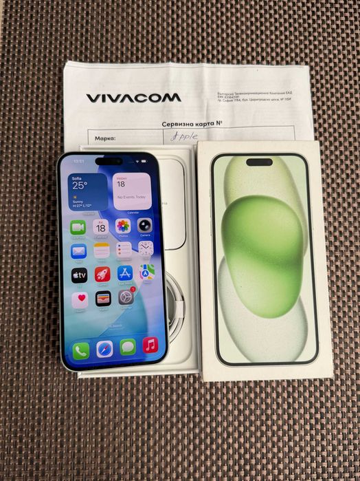 ГАРАНЦИЯ! iPhone 15 PLUS + лизинг от 15€/мес Green  128gb