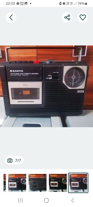 Radio cass Sanyo 1980