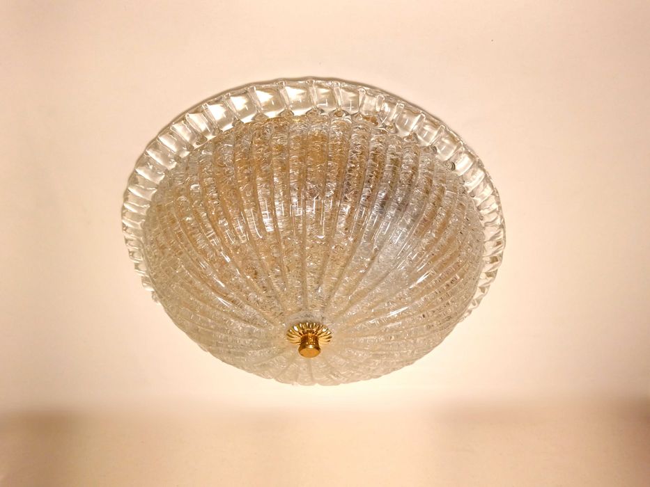 Plafoniera Art Deco, Barovier i Toso, vintage, Mid Century