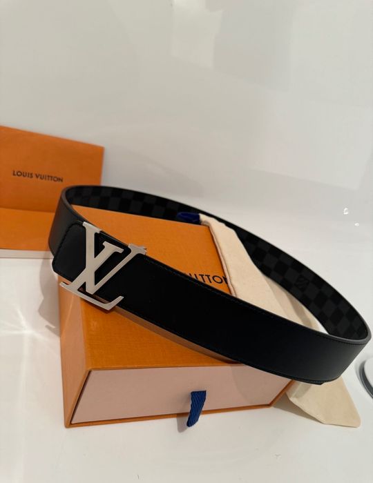 Curea Louis Vuitton Damier originală reversibilă LV nouă cu factura