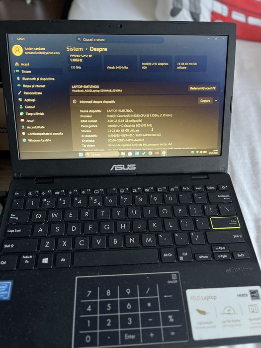 Laptop vivobook asus e210mab_e210ma