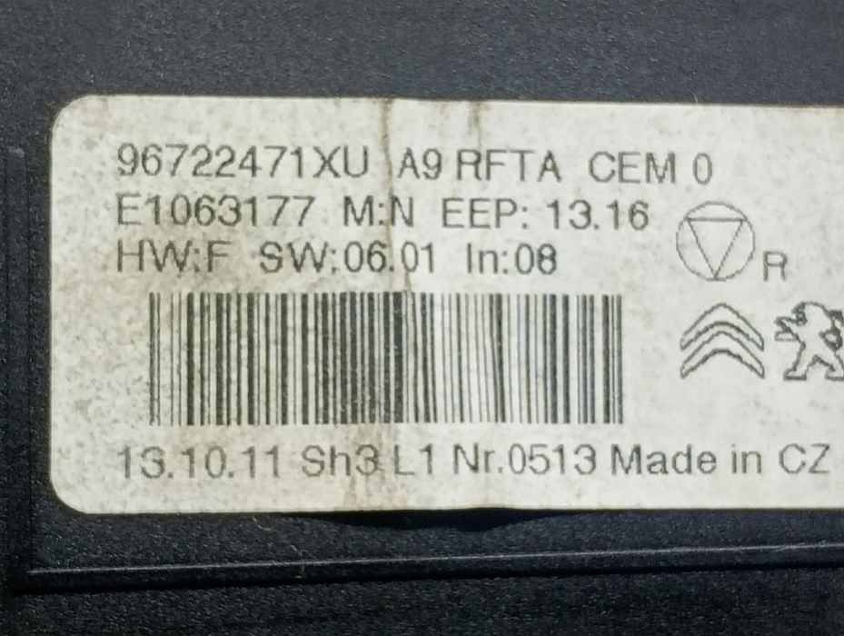 Panou clima ac 96722471XU Peugeot 2008 1 (2013 - 2017) 1.6 HDi DV6DTED