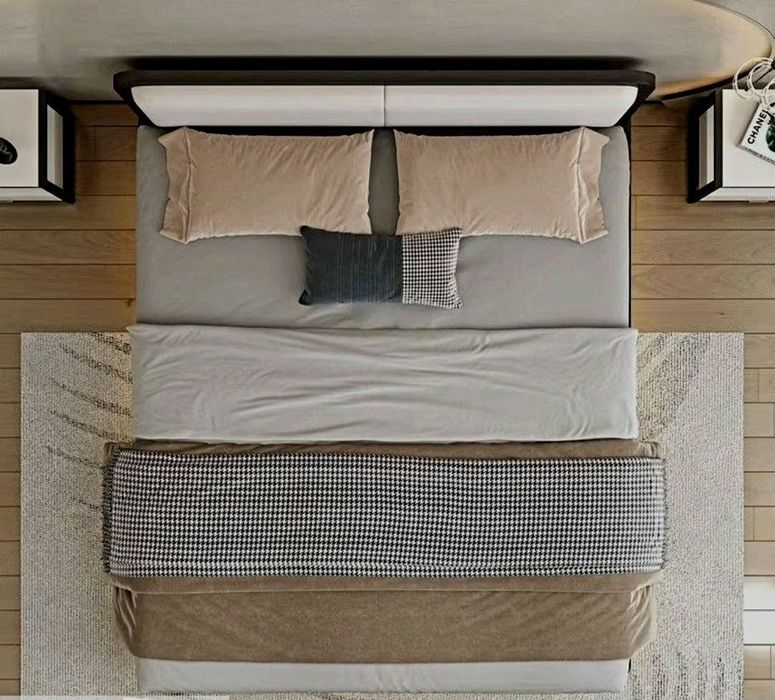 Двуспальная кроватьПарящие Loft krovat темир крават metal kalavat Лофт