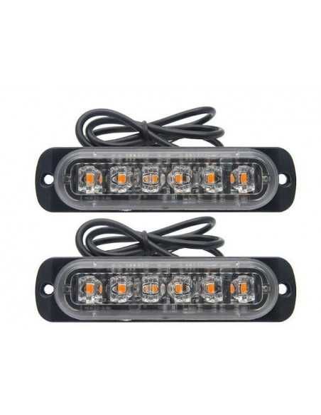 Lampa avertizare stroboscop semnalizare LED 4 - 6 sau 12 LED 12-24V