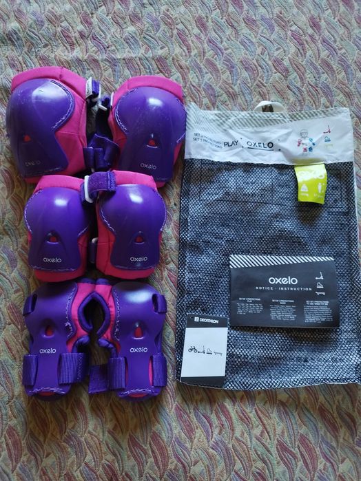 Set protecție Oxelo (Decathlon) pentru fetițe