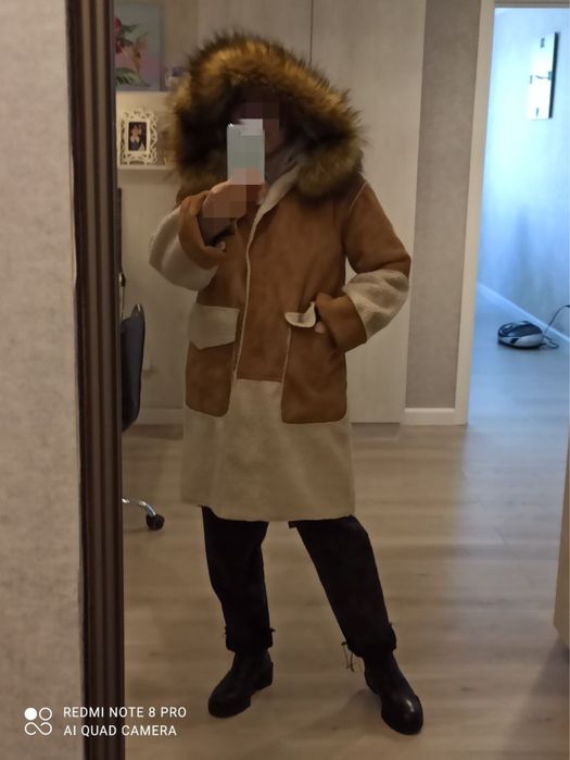 Парка-дублёнка демисезонная