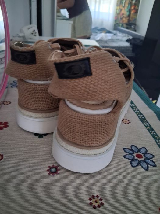 Espadrile hand-made nr 37 ingust