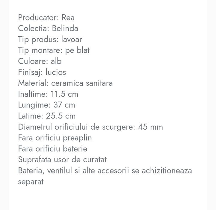 Chiuvetă Rea nou