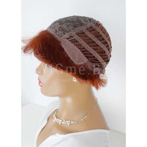 Къса рижава перука с бретон Лин