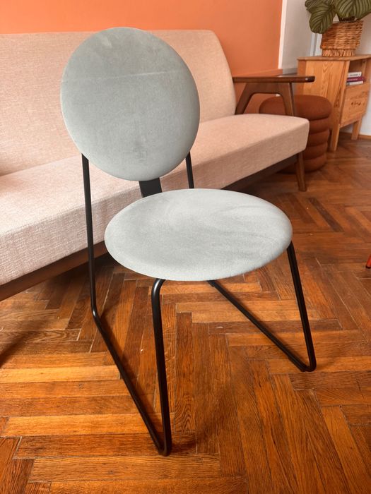 Scaun, negru/Hakebo gri-verde, IKEA-MÅNHULT