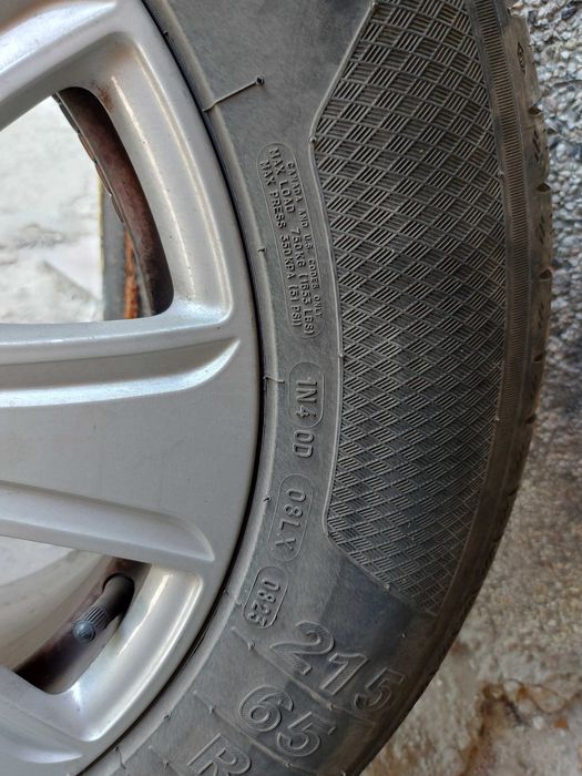 джанти с гуми 4 бр. за Ауди 16 цола употребявани в мн.добро състояние