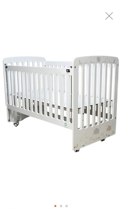 Бебешка дървена кошара + матрак от отганичен памук