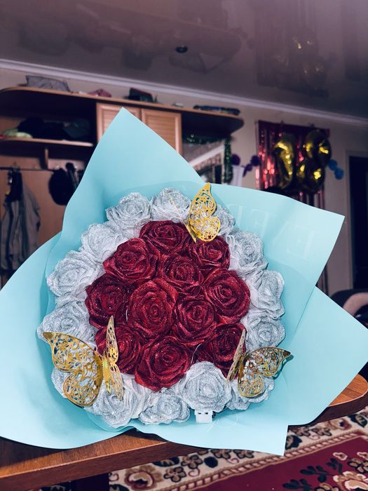 Букет из атласных лент