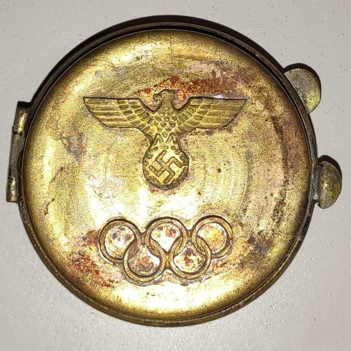 Нацистки кутийки за компас или ръчен часовник, месинг ВСВ