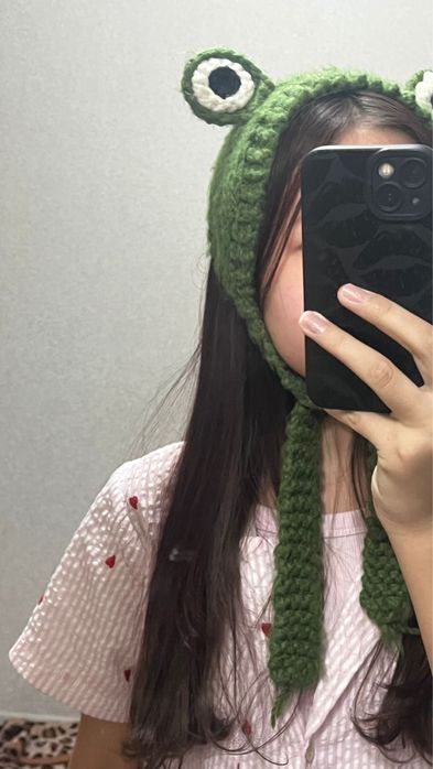 Детская шапочка лягушка