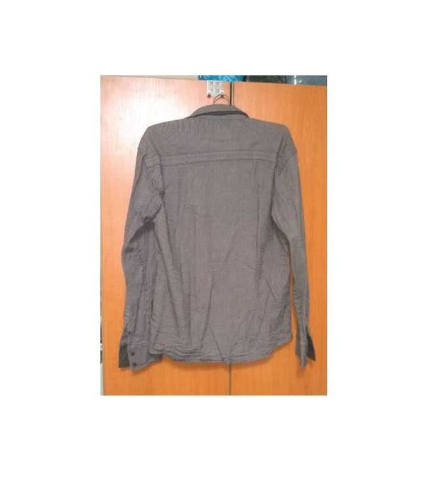 Oferta! Camasa BBT Oasis Denim UK, maron cu maneca lunga , buzunare