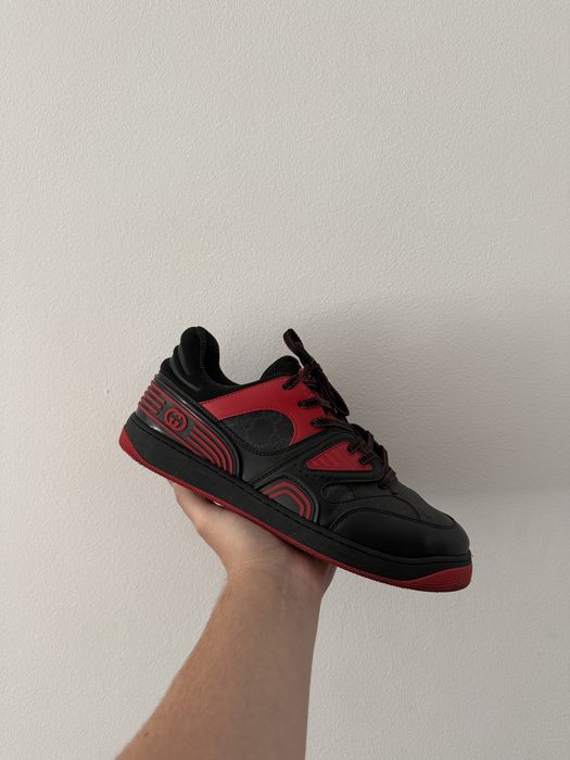 Adidasi gucci rosu cu negru