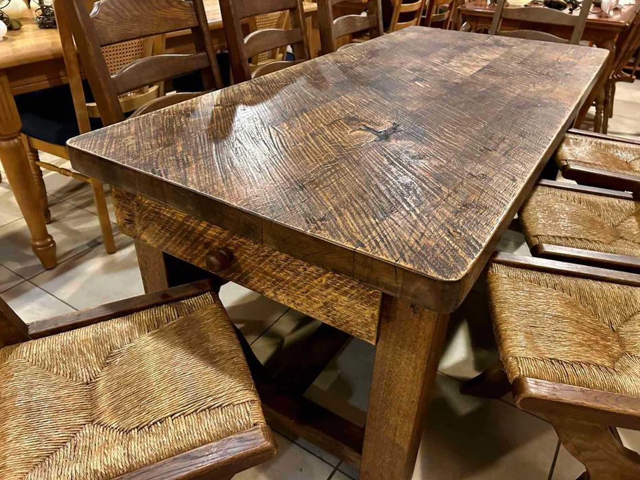 Много масивна дъбова маса с 8 стола Холандия