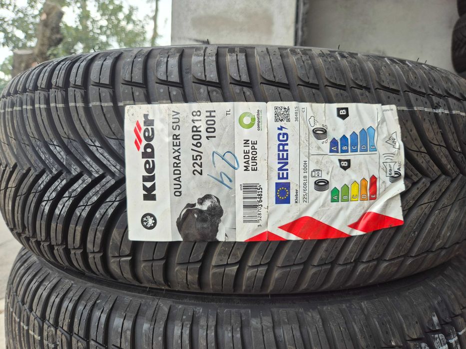 4 Anvelope M+S VARA IARNA 4Sezoane - 225/60/18 100H - KLEBER Quadraxer - NOI - DOT 2024 !