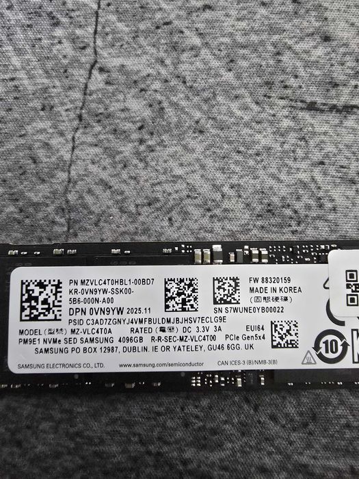 SSD M2 Samsung Gen5 4TB