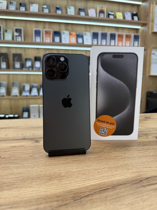 ‼️iPhone 15 Pro Max 256Gb Black - Sanatate bat.100% - Garantie 12 luni