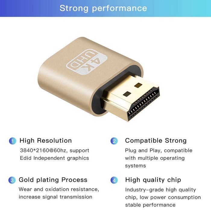 Hdmi dummy plug 4k