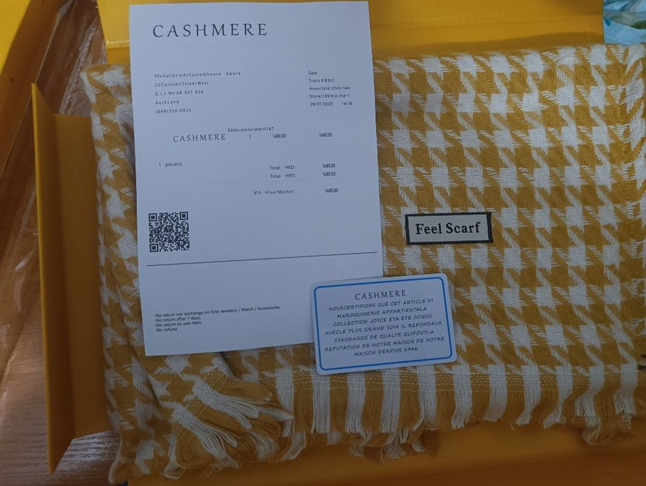 Оригинальный палантин от бренда Cashmere